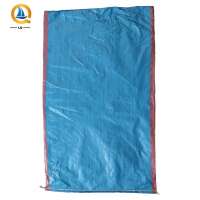 custom plastic packaging bag blue color pp polypropylene woven sacks