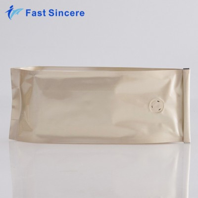 Private label vacuum sealed printed coffee packaging bags with valve