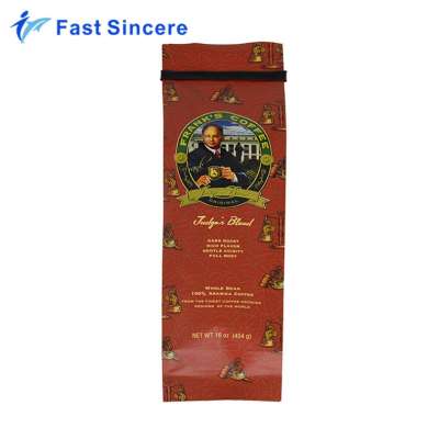 Custom printing private label resealable small side gusset packaging coffee bag wholesale