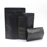 Eco Coffee Beans Food Packaging 1 Kilo Stand Up Black Matte Bags